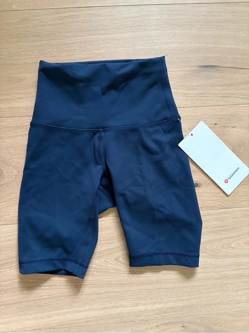 lululemon wunder train  High-Rise Navy Bike Shorts
